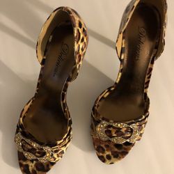 New Tan Leopard Pattern Women’s Shoes Various Sizes Available