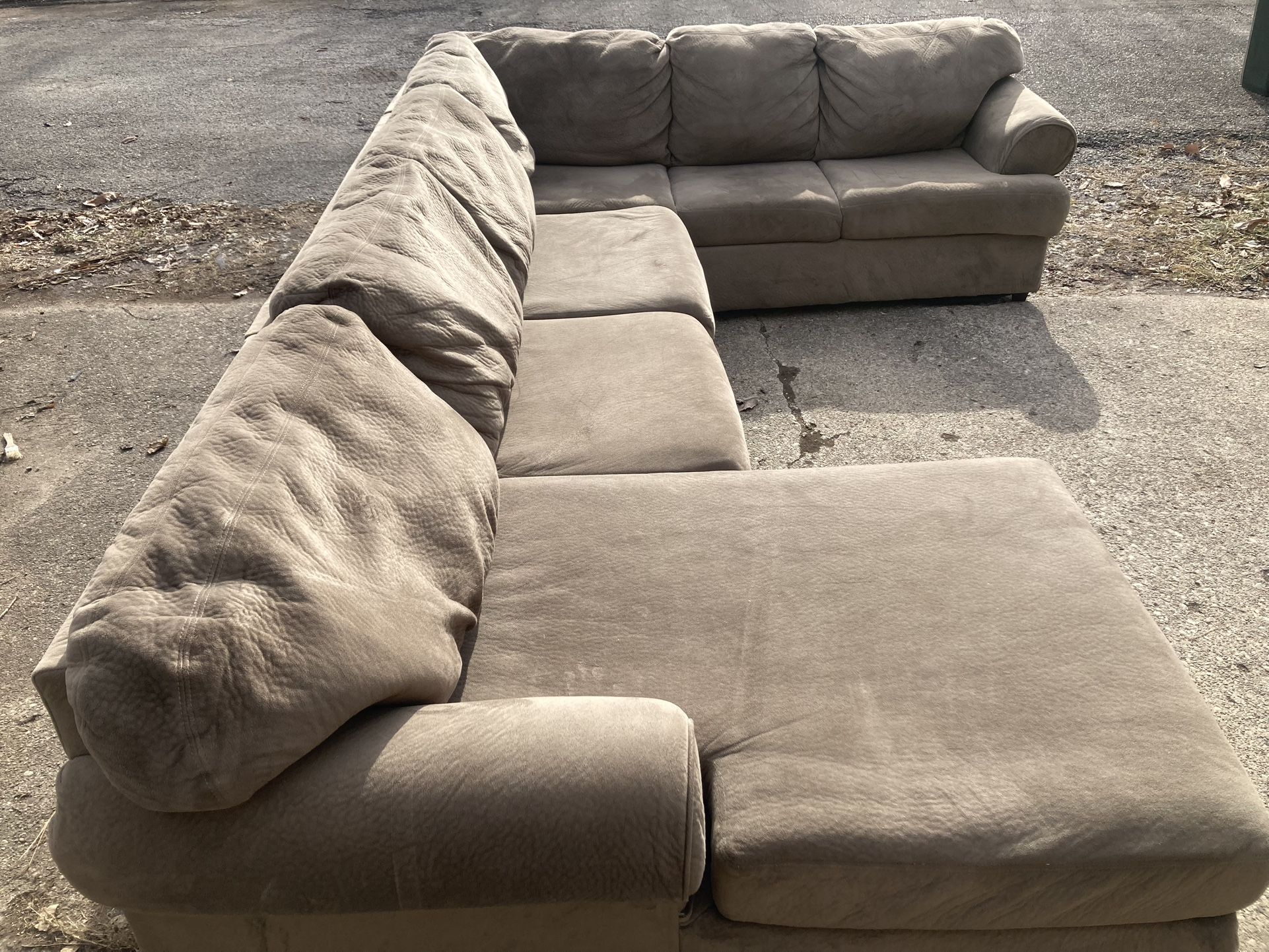 Beautiful Brown U Shaped 3 Piece + Chaise By Ashley’s Furniture