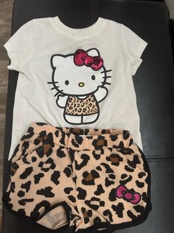 Hello Kitty Cheetah Toddler Outfit (read description)