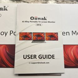 Oiiwak AI Alloy Portable Tri-screen Monitor OK16