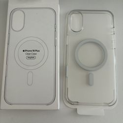 clear iphone 16 plus case with box