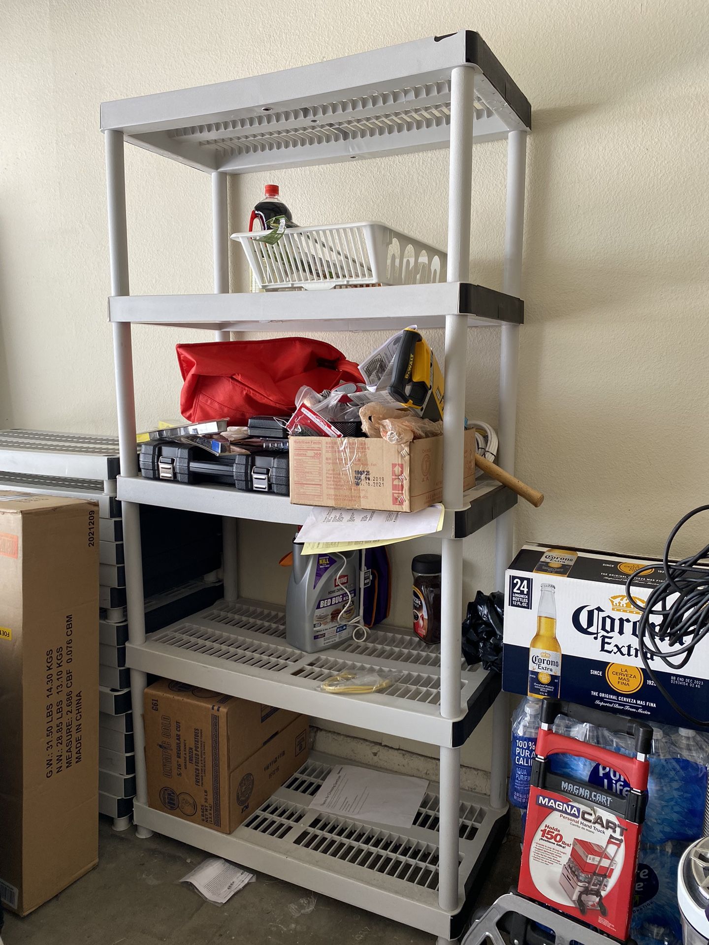 5-Tier Easy Assembly Multi-purpose Plastic Garage Storage Shelving Unit in Gray (36 in. W x 72 in. H x 18 in. D)