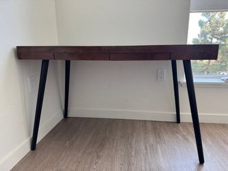Modern Wood Desk w/ two small drawers
