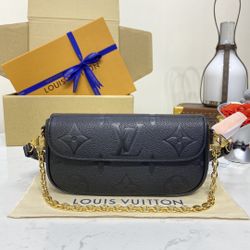  Classic LV black old flower cross-body bag, with gold chain shoulder strap, simple and fashionable to highlight the high-end texture!(off157)