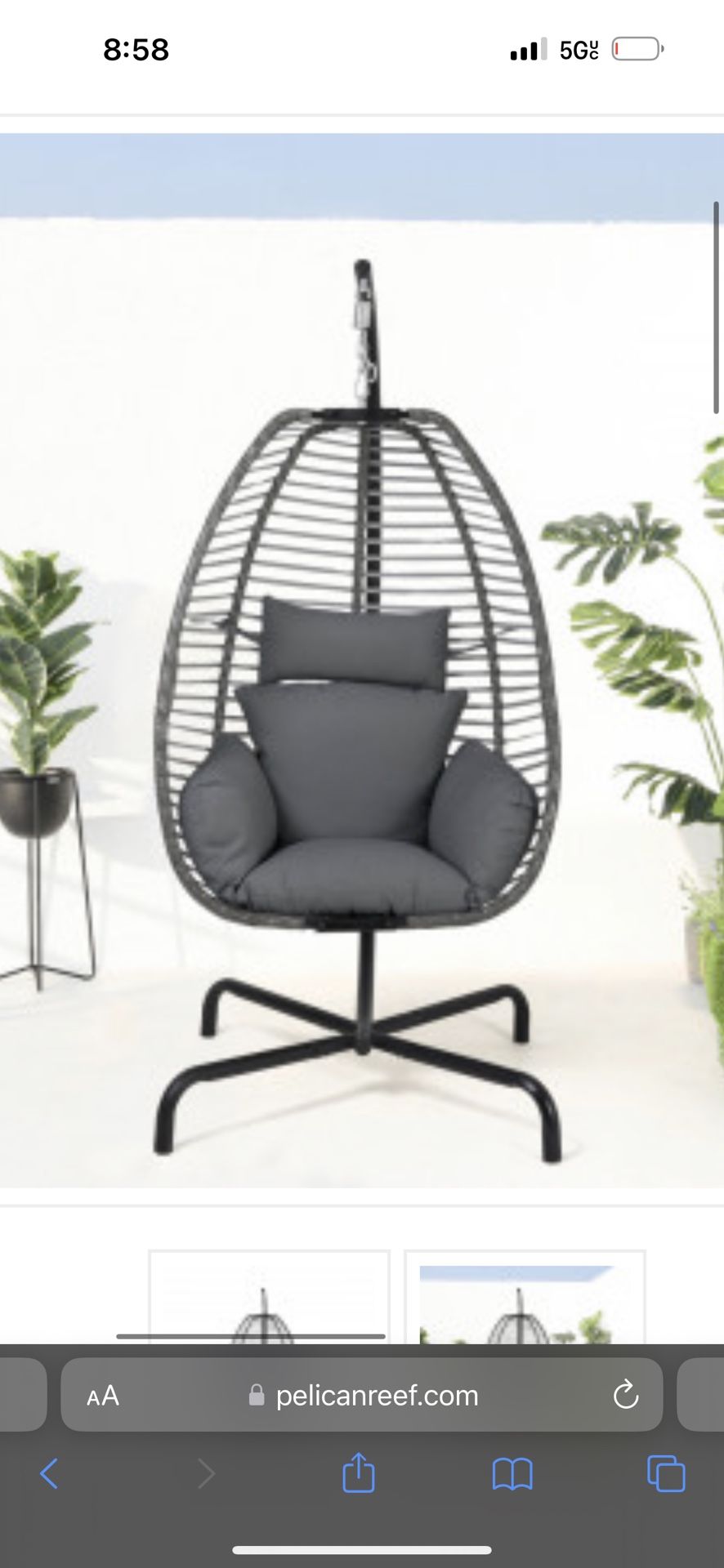 Pelican Reef Spectrum Hanging Egg Chair New