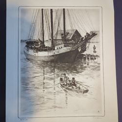 Ship/Boat Etching/Print