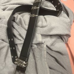 Chrome Heart Black Dagger Belt