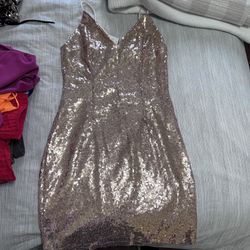 Gold Sequin Dress