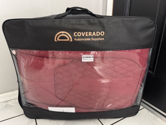 Coverado Red Leather Car Seat Covers