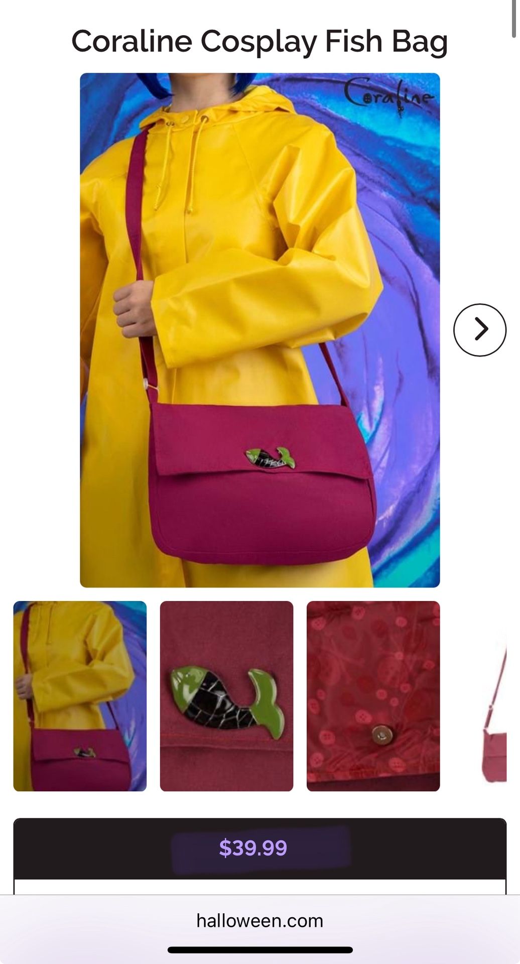 Coraline Fish Bag 