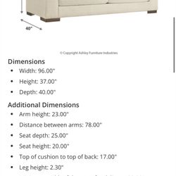 Cream Colored Couch 