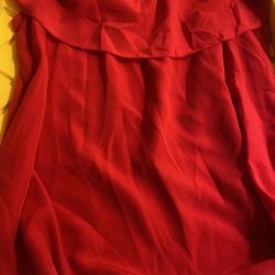 Red Blouse Off The Shoulder Size XL