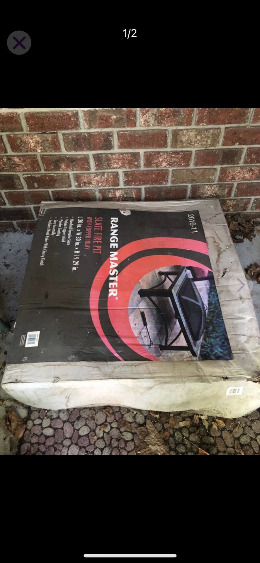 Brand New Fire Pit With Slate Tiles 