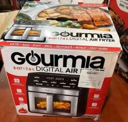 Gourmia 8-Quart Digital Air Fryer w/ Window & Light, Countertop, Black
