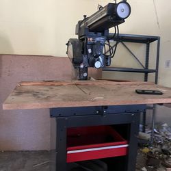 Craftsman 12” Radial Arm Saw on Stand – Vintage Sears Shop Saw