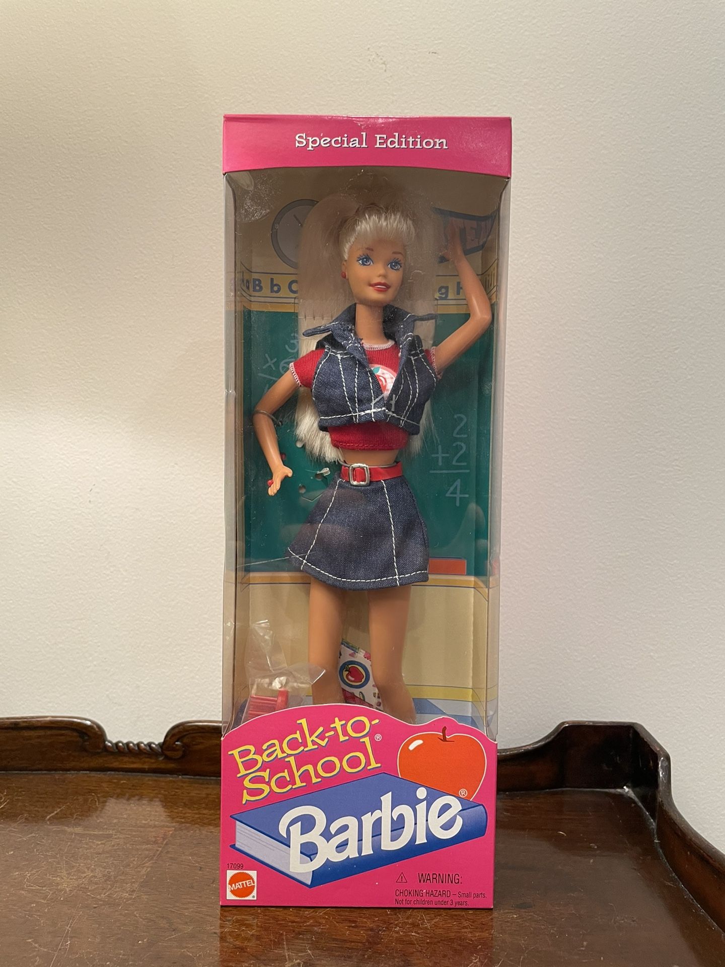 "BACK-TO-SCHOOL BARBIE" Doll . Special Edition 1996 Mattel NIB. Very neat vintage 90’s Barbie and will sell fast! Ships out ASAP! Thanks for looking