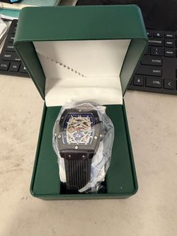 Skeleton Automatic Tonneau Watch with Gift Box
