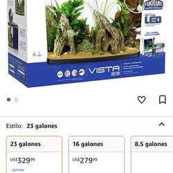 Fluval Kit de acuario de agua dulce Vista, 23 galones