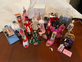 Vintage Lot of 22 Barbie Hallmark Christmas Tree Ornaments Decor Holiday