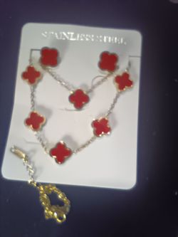Stainless steel Necklace and earrings