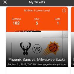 Phoenix Suns Vs Milwaukee Bucks - Sat Mar 21