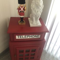 Red Telephone booth side table Or Cabinet 