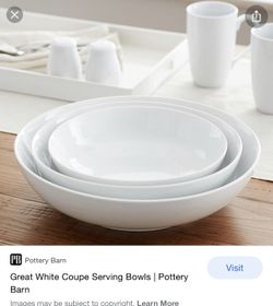 Pottery Barn Serving Bowl Set