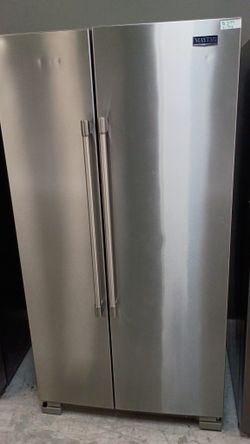 Stainless side by side Maytag refrigerator with warranty delivery available fee depends on address 🏠🚛🛣️