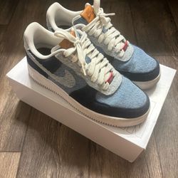 Nike X Levi’s Air Force One Made By You Men's 9.5 Denim Shoes
