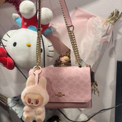 COACH powder pink klare purse