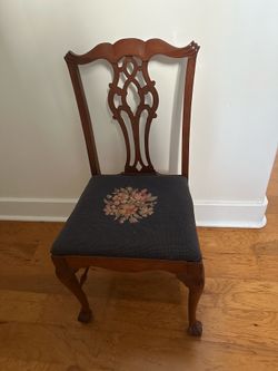 Needlepoint seat chair