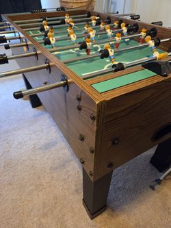Vintage Foosball Table — Solid Wood