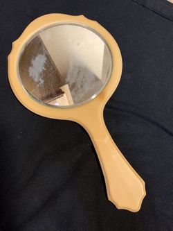 Vintage Butterscotch Bakelite Vanity Mirror Set