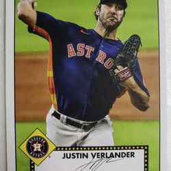💥 2021 TOPPS SERIES 1 JUSTIN VERLANDER T52-16 HOUSTON ASTROS 1952 DESIGNED! Firm $1 For This Future First Ballot Hall Of Famer !!! 