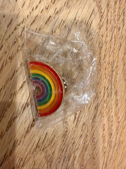 Rainbow enamel pin