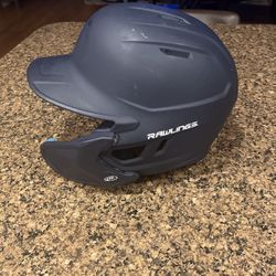 Rawlings Impax Navy Batting Helmet With Adjustable C Flap