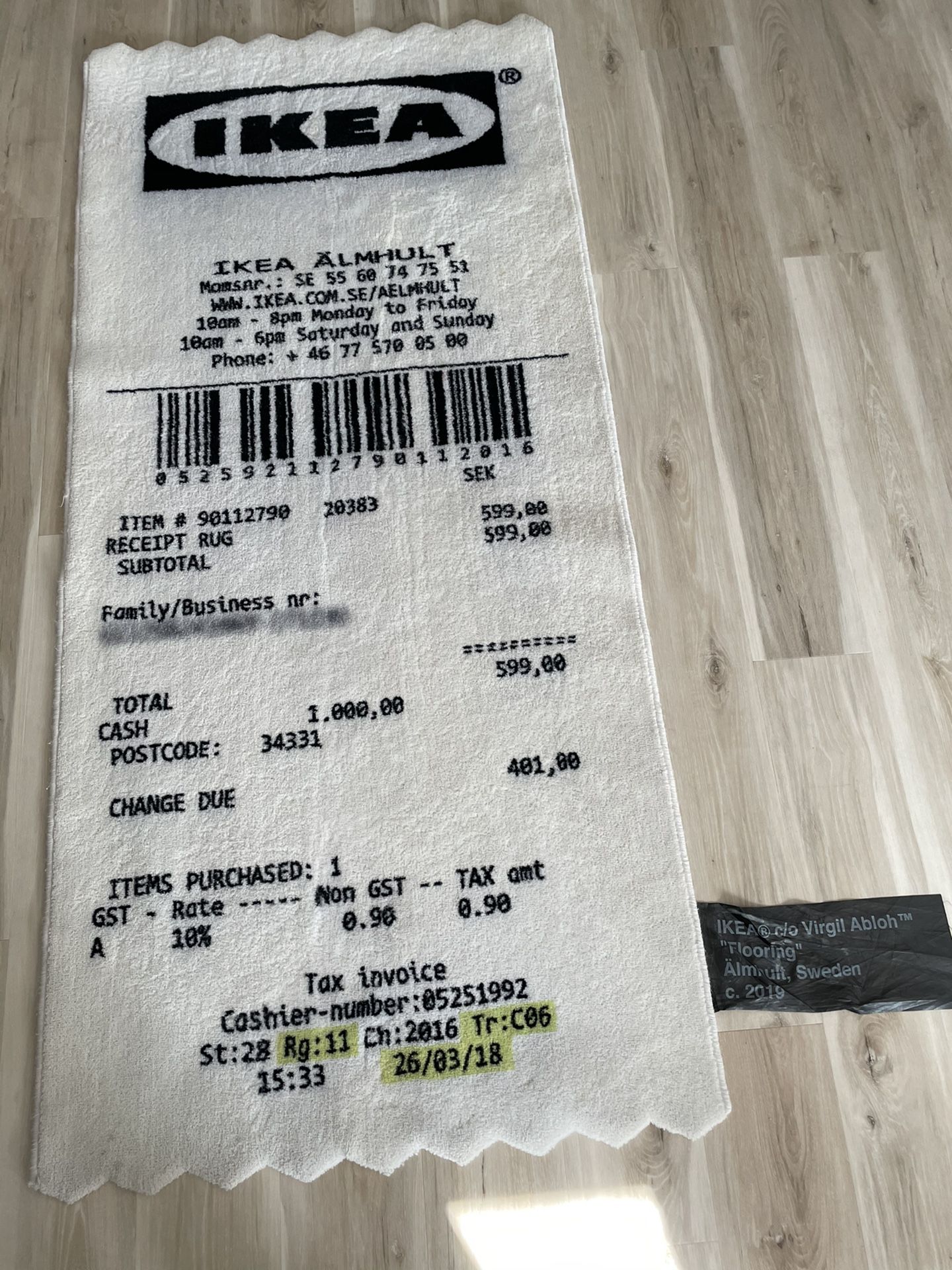 Off White Rug, IKEA Receipt for Sale in Chandler, AZ - OfferUp