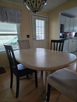 Oval Dining Table with 4 Chairs