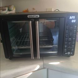 Gourmia French Door Air Fryer Toaster Oven – 6-Slice Capacity, FryForce 360°, Digital Display