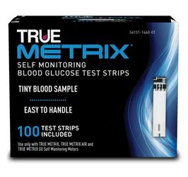 True Metrix Self Monitoring Blood Glucose Test Strips (Box of 100)