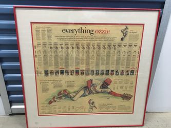 Ozzie Smith Framed Stats