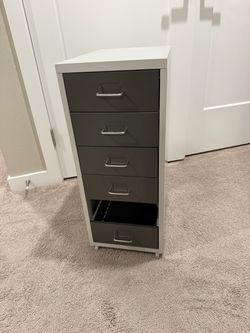 Ikea 6-Drawer Metal File Cabinet on Casters