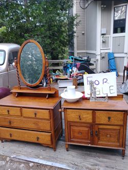 Antique Dresser & Cabinet