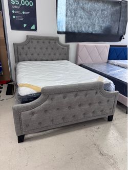 Full size bed and mattress