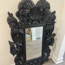 Black Antique Wall Mirror