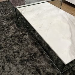 Marble & Mirrored Modern Coffee Table 