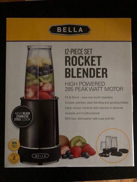 Bella 12 Piece Rocket Blender - Stainless Steel