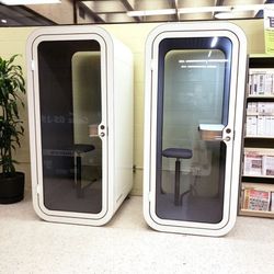 WE SPECIALIZE IN  : OFFICE POD'S  , PRIVACY BOOTHS  , PHONE BOOTHS. NEW & USED 