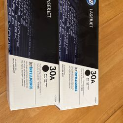 Two Hp Laserjet, 30A Printer Cartridges New