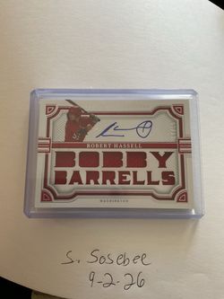 Robert Hassell 2023 Panini National Treasures #SN-RH "Bobby Barrells" #/99